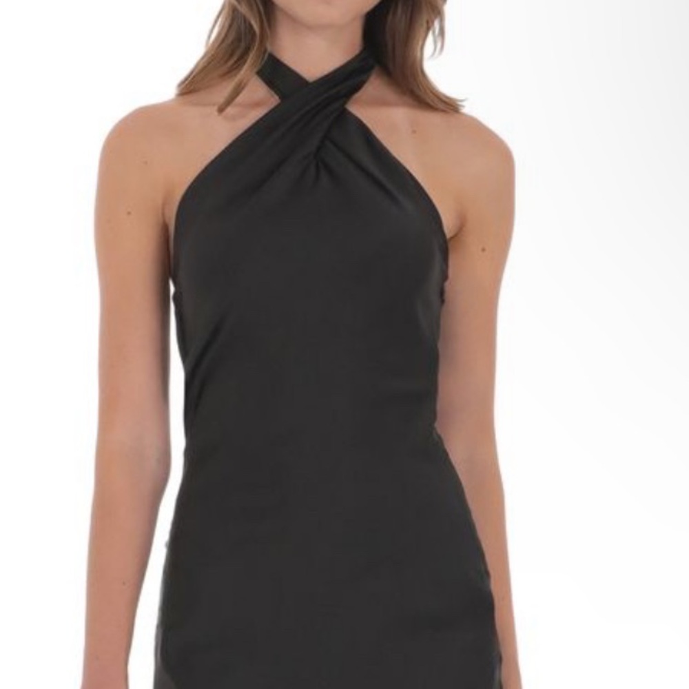 Lucy in the Sky Black Midi Dress